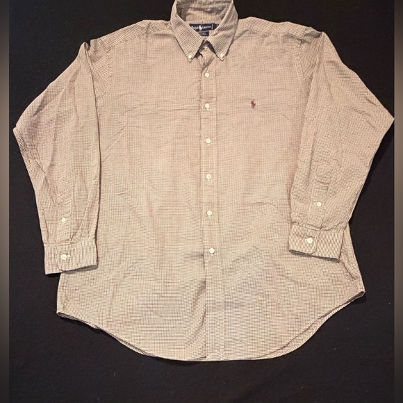 Polo Ralph Lauren Other - Polo Ralph Lauren Postboy Cotton Button Up Plaid Long Sleeve Mens 16-35